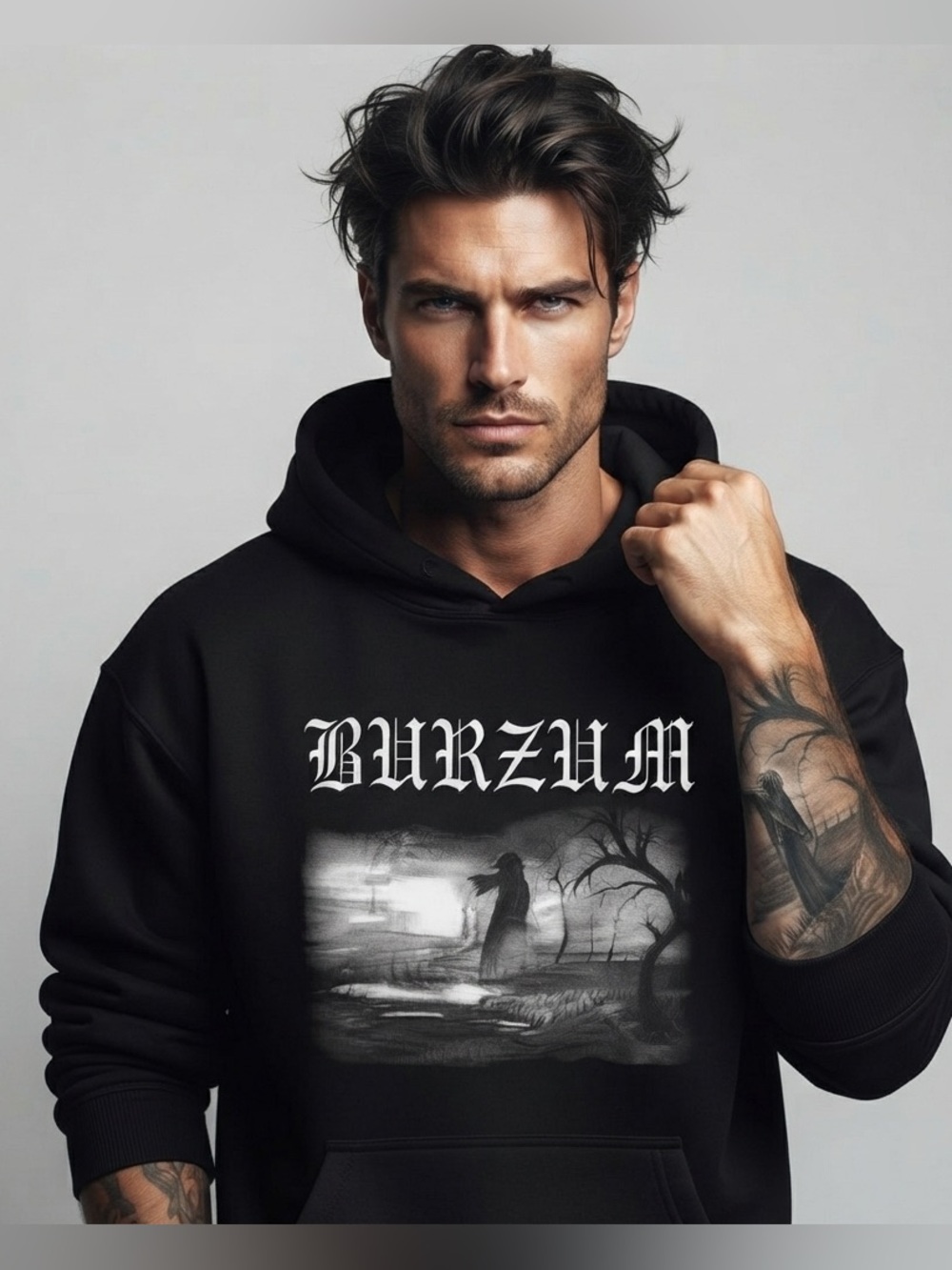 Black Metal Burzum Ambient Hoodies Cotton Streetwear Hooded Pullover Sz S-3XL